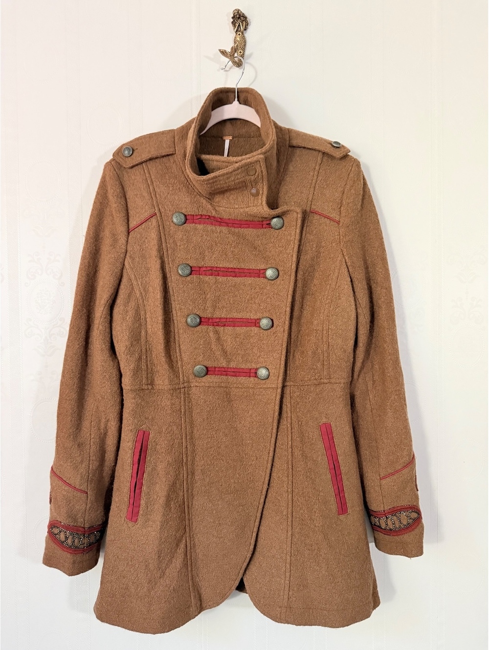 Free People Wool Drummer Coat | Size 8 NWT